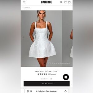 NWT Babyboo Orla Mini Dress in White